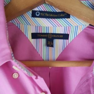Tommy Hilfiger pink dress shirt 16.5 34/35